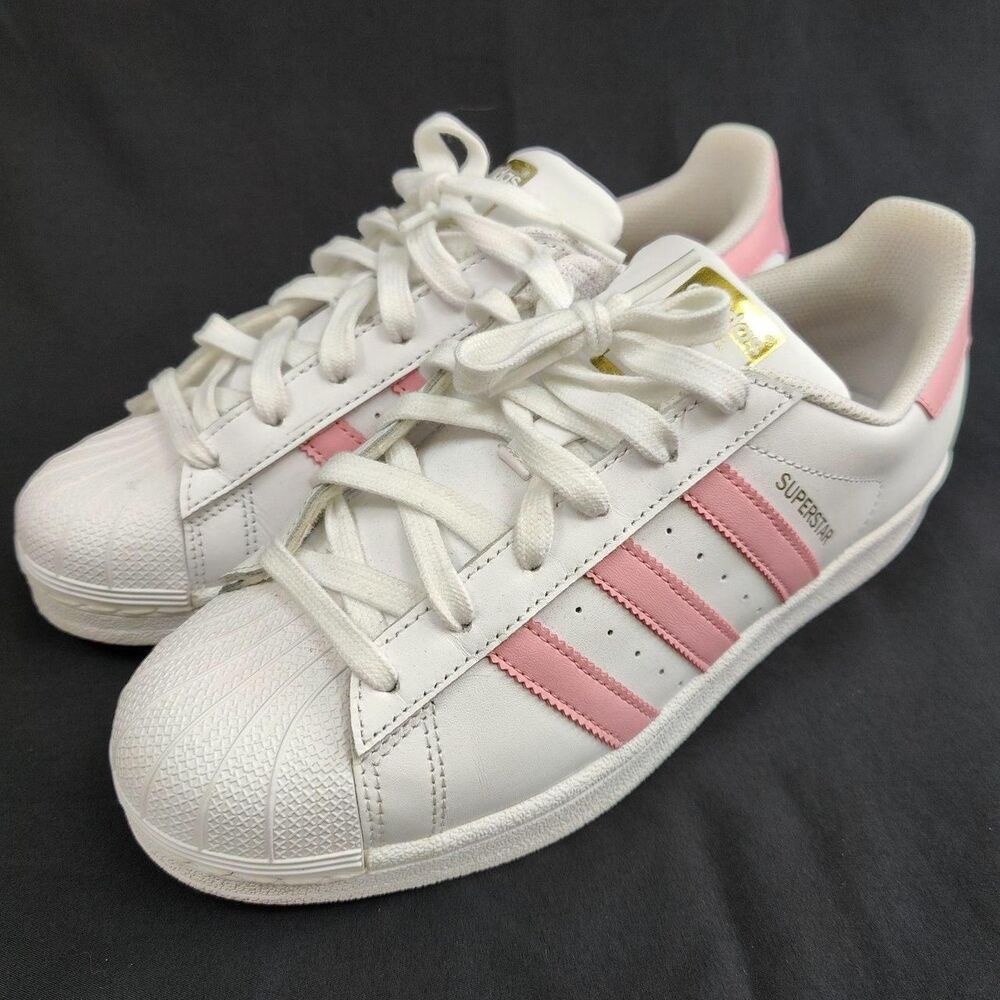 ♡ Adidas ♡ Superstar Sneakers in Pink and White - Picture 2 of 8